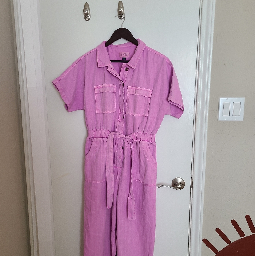 Universal Thread Pink Women  Pink Jumpsuit Size 8 Barbie Pink - Picture 6 of 15